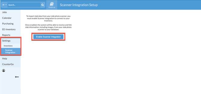 enable slab scanner integration in Legacy Inventory