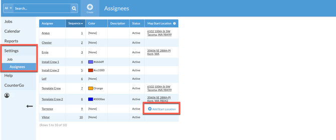 enter default Assignee addresses in Systemize